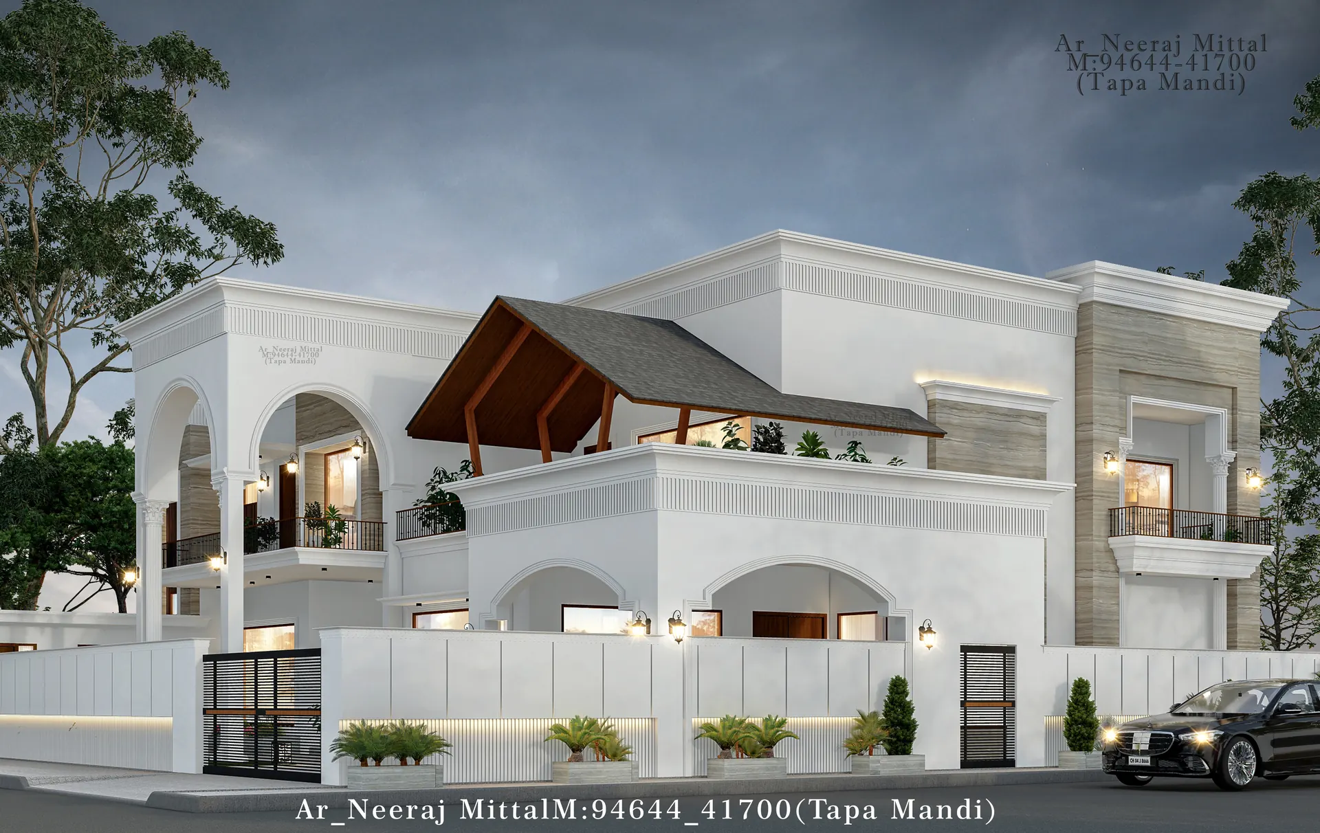 Dimple Residence luxury neo-classical villa in Gidderbaha, Punjab